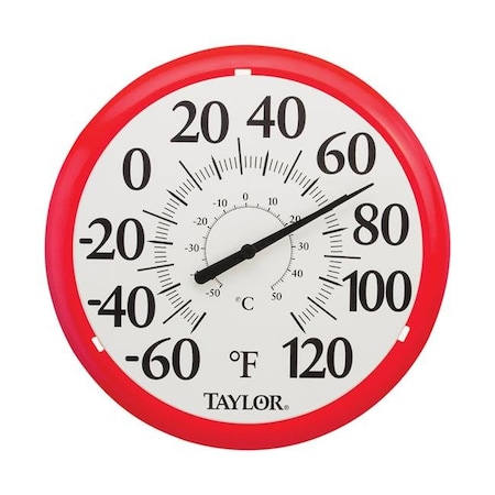 Taylor Taylor 6669584 13.25 in. Plastic Dial Thermometer; Red 6669584